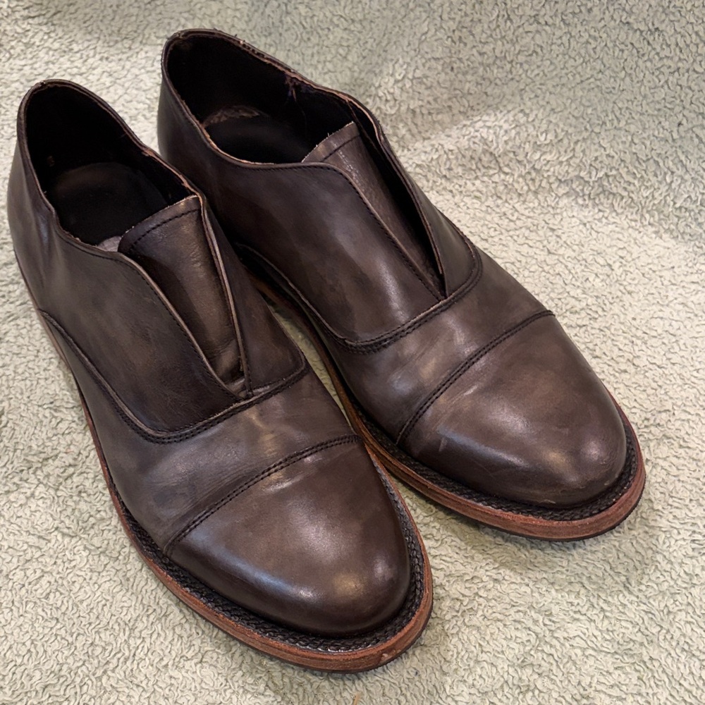 Freebird by Steven Luxury Brown Leather Dress Shoes sz 12 - Picture 2 of 9